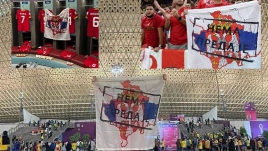 Serbia provokon në Katar, e shpalos hartën e Kosovës me ngjyrat e flamurit serb