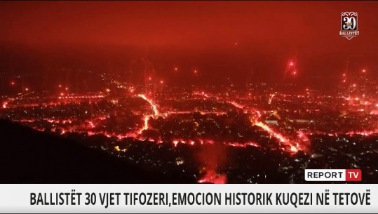 1500 ‘Ballistë’ dhuruan spektakël me fishekzjarre në rrugët e Tetovës, Ziberi: E shohim ‘Shkëndijën’ si një kombëtare të dytë