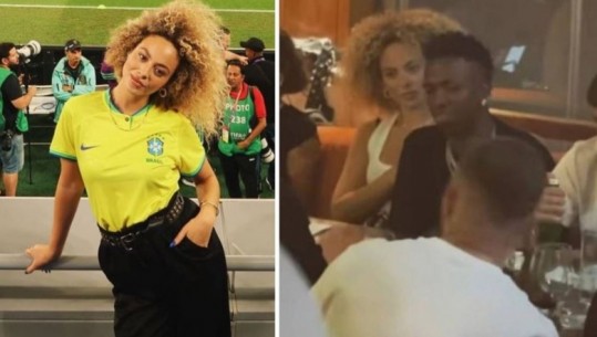 Zbulohet kush është fansja që u kap mat me futbollistin brazilian në Katar! Kaçurrelsja bën tifo me bluzen e firmosur nga Vinicius (FOTO)