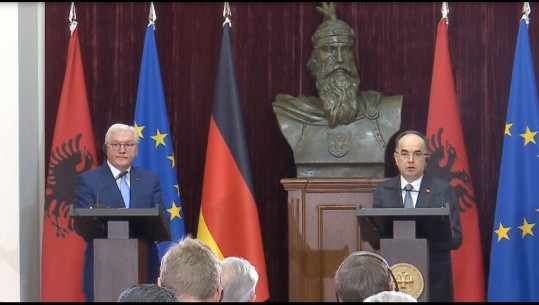 Një president gjerman pas 27 vitesh në Tiranë, Steinmeier takon Begajn dhe mban fjalim në Kuvend: Zemra juaj rreh dhe jeton me Evropën, vijoni këtë rrugë