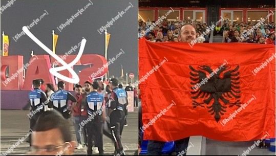 Autoritetet i ndaluan por nuk munguan simbolet kuqezi në Serbi-Zvicër, korrespondenti i Report Tv në Katar fut në stadium flamurin shqiptar