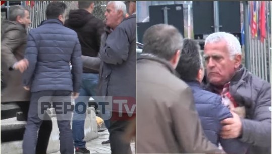 VIDEO e Report Tv/ Kur një i sëmurë e godet Berisha e quan atentat, pse nuk u distancua nga dhuna kur 2 zyrtarët e PD rrahën qytetarin në rrugë