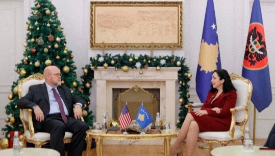 Osmani pret në takim ambasadorin amerikan, flasin për aplikimin e Kosovës në BE dhe situatën në veri
