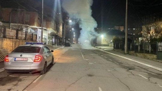 Hidhet mjet shpërthyes afër makinës së policisë në veri të Kosovës