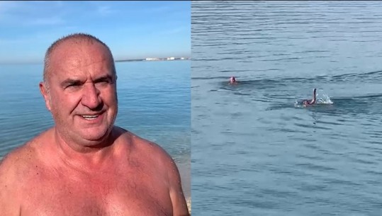 Plazh në dimër, ish-futbollisti sfidon të ftohtin: Vij çdo fundjavë nga Fieri në Vlorë! Deti është njësoj si në shtator 