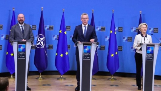 NATO dhe BE zotohen për bashkëpunim më të ngushtë: Putin deshi ta pushtojë Ukrainën për disa ditë dhe të na ndajë, në të dyja këto dështoi