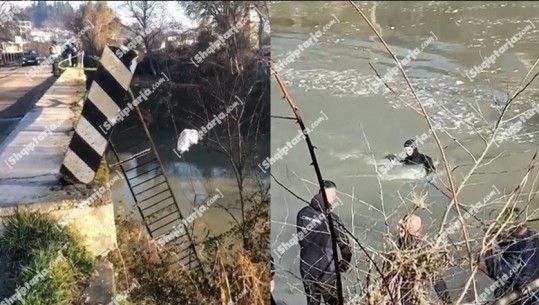 Fier/ Një makinë dyshohet se ka rënë në lumin Seman, shoferit i del celulari i fikur! Ndërpriten kërkimet, palombarët s'gjejnë asnjë shenjë të mjetit  (VIDEO)