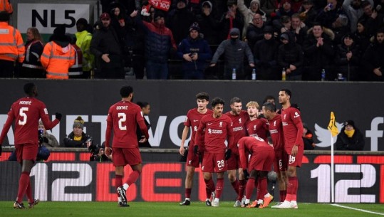 VIDEO/ Duhej ndeshja e dytë në FA Cup, Liverpool kalon Wolves me një supergol
