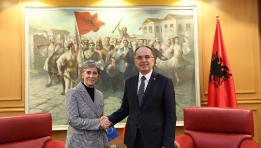 Presidenti Begaj pret raporteren për Shqipërinë në Parlamentin Evropian, Isabel Santos