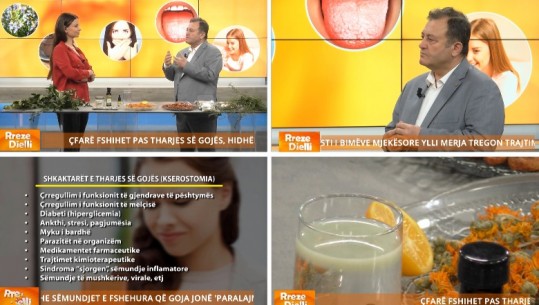Specialisti Ylli Merja në Report Tv: Tharja e gojës, hidhërimi dhe shija e keqe, ja recetat  më efektive për t’i kuruar në kushte shtëpie  