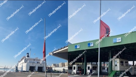 FOTO-LAJM/ Në nderim të viktimave të tërmetit në Turqi e Siri, në të gjithë pikat doganore sot flamuri në gjysmështizë