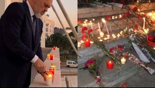 Sot ditë zie kombëtare! Shqipëria nderon viktimat e tërmetit në Turqi e Siri! Rama ndez qirinj nga kryeministria, qytetarët homazhe në të gjithë vendin