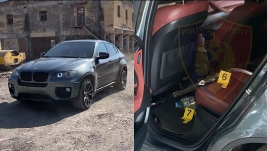 Shmanget atentati në Elbasan, zbulohet BMW me 3 kallashnikovë e 2 bidonë benzine brenda dhe një pistoletë pranë një koshi plehrash! Makina afër shtëpisë së Erion Alibej (VIDEO)