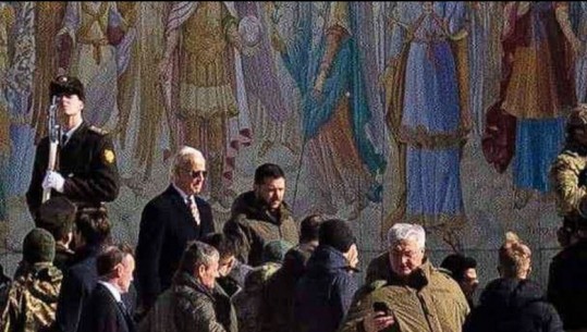 Dëgjohen sirenat e sulmit ajror gjatë vizitës së Biden në Kiev