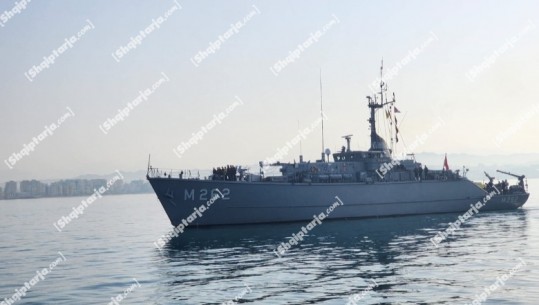 VIDEO me dron/ 4 anije luftarake të NATO-s në portin e Durrësit, kontrolluan bregdetin e Porto Romanos për minat e Luftës së Dytë Botërore