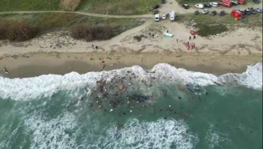 Masakra e emigrantëve që u fundosën me anije në brigjet italiane, ja pamjet me dron të ngjarjes tragjike në Kalabri 