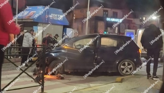 Aksident te '5 Maji' në Tiranë, përplasen 2 makina! 4 të plagosur  (VIDEO)