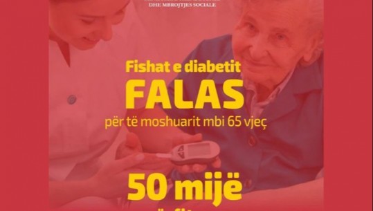 Rama: Fishat e diabetit falas për të moshuarit mbi 65 vjeç