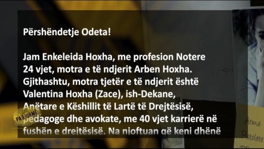 Motra e Arben Hoxhës dërgon mesazh në emisionin 'Pa gjurmë': Kushdo që merret me këtë inskenim të ndyrë do të përgjigjet para drejtësisë