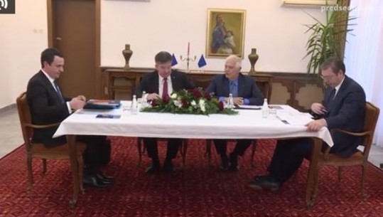 ‘Ethet e negociatave’, sërish pauzë pas 10 orësh në tryezën e bisedimeve të Kurtit dhe Vuçiçit në Ohër