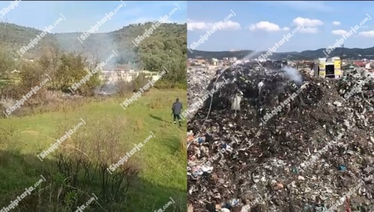 Zjarr tek plehrat e grumbullimit në Vlorë, digjen edhe ullishtat e Bestrovës (VIDEO)