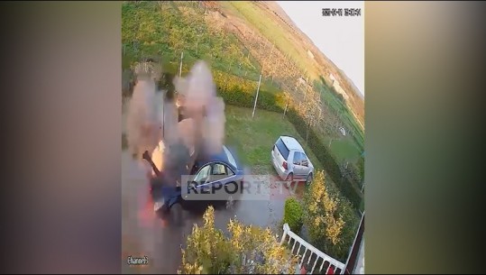 VIDEO/ Atentati ndaj Benard Ndrecës në Vaun e Dejës, Report Tv siguron pamjet e shpërthimit me tritol të makinës