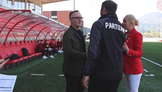 Ambasadori italian takohet me presidentin e klubit Partizani, i ftuar special në ndeshjen me Bylis