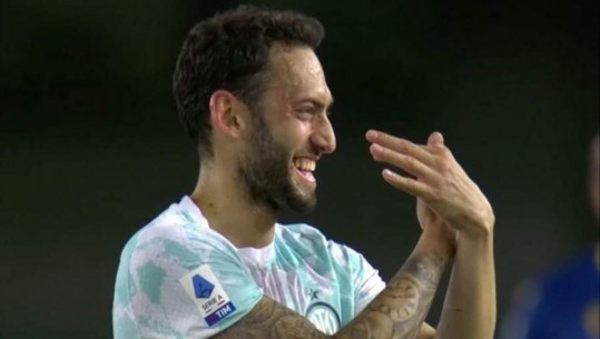 VIDEO/ Inter trefishon rezultatin kundër Veronës! Çalhanoglu shënon eurogol nga distanca, feston me ‘shqiponjë’ për Kristian Asllanin