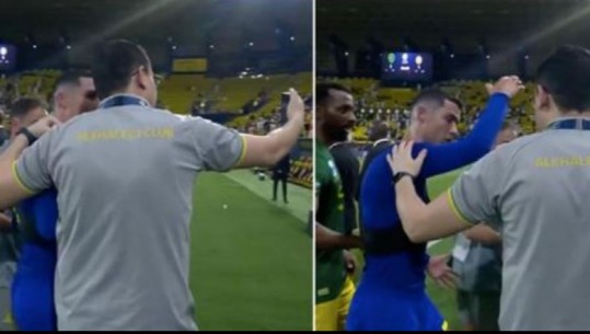 VIDEO/ Tjetër zhgënjim në ligën Saudite, Ronaldo shfaqet i tensionuar pas ndeshjes, shtyn pjesëtarin e stafit që i kërkoi ‘selfie’