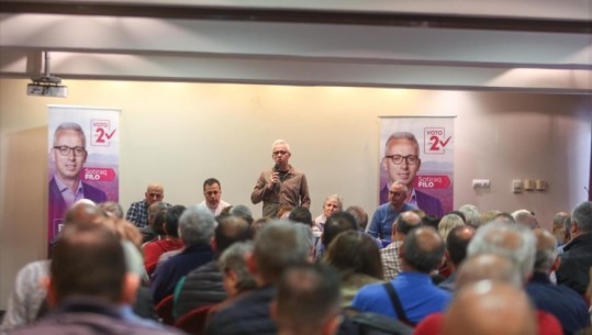 Niko Peleshi krah kandidatit të PS-së për Korçën, Sotiraq Filo: Sfida jonë më e madhe është të mbajmë rininë në qytetin tonë