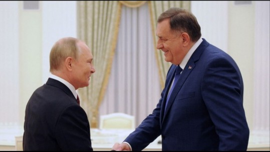 Dodik në Moskë, Putin e falenderon për neutralitetin ndaj Ukrainës