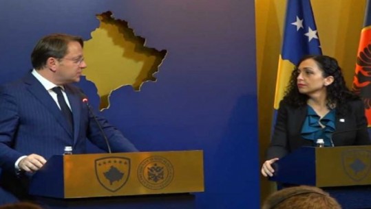 Varhelyi takim me Vjosa Osmanin: Kosova dhe Serbia të zbatojnë të gjitha marrëveshjet