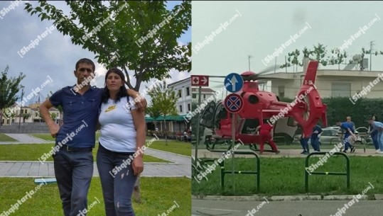 U plagos me thikë nga burri, transportohet me helikopter drejt Tiranës 38-vjeçarja nga Korça! Aleko Myrtollari ende në kërkim nga policia