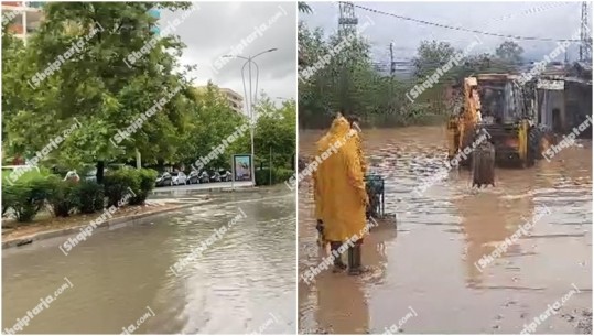 Reshje të dendura shiu në të gjithë vendin, përmbyten rrugët në Vlorë e Berat (VIDEO)