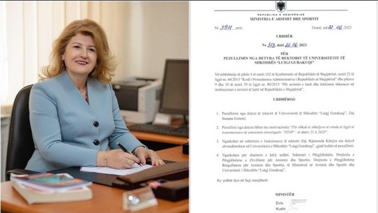 '150 euro për provim' Pezullohet nga detyra rektorja e universitetit të Shkodrës, policia në kërkim të saj! Nën hetim pedagogia bashkëpunëtore