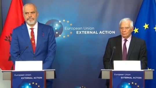 Tensionet Kosovë-Serbi, Borrell-Ramës: Faleminderit për angazhimin tuaj për gjetjen e një zgjidhjeje për situatën në Kosovë! Kryeministri: Të shtensionohet situata