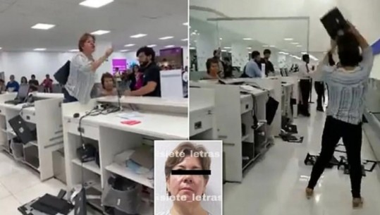 VIDEOLAJM/ Pagoi për një biletë inekzistente, gruaja e tërbuar shkatërron aeroportin në Meksikë