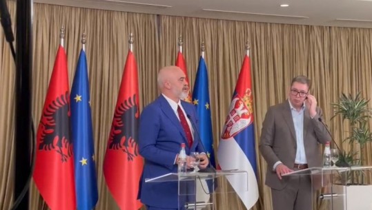 Tensione në Beograd, Vuçiç mbyll para kohe konferencën me Ramën! Presidenti serb heq kufjet dhe niset të ikë