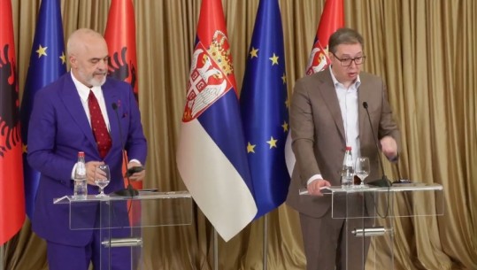 Tensioni në konferencën me Ramën, Vuçiç heq kufjet: S’quhen kumbarë ata që imponojnë vendime (Macron dhe Scholz)