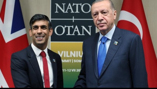 Erdogan takim me Sunak për forcimin e bashkëpunimit mes dy shteteve