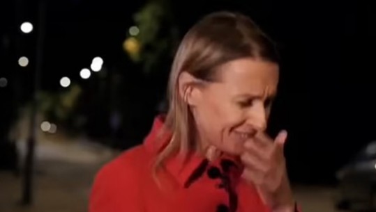 VIDEO/ Moment i sikletshëm! Gazetarja gëlltit një mizë teksa raportonte live në Samitin e NATO-s