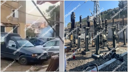 VIDEO/ Shpërthimi në nënstacion elektrik në Sarandë e Ksamil, ja momenti kur merr flakë kabulli elektrik i tensionit të lartë