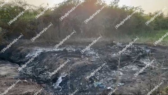Report Tv siguron videon e mbetjeve nga automjeti i djegur në Gjadër, dyshohet se u përdor për atentatin ndaj Nikolin Lekstakajt