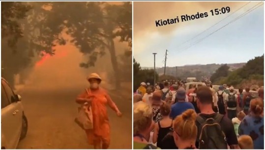 Pamje dramatike nga zjarret në Greqi, turistët vrapojnë për t’u shpëtuar flakëve