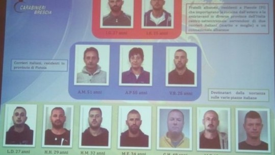 Goditet grupi kriminal në Itali, drejtohej nga dy vëllezër shqiptarë! Sekuestrohet kokainë me vlerë 800 mijë euro, 11 urdhër arreste