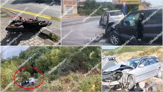 VIDEO/E diela nis me 5 aksidente dhe 22 të plagosur! Në Rrugën e Kombit përplaset makina me targa serbe! Në spital çifti i bashkëshortëve e 3 fëmijë 