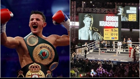 Robin Krasniqi bën ëndrrën realitet, Boksieri fiton titullin 'WBC Silver', shpallet kampion në mes të Prishtinës