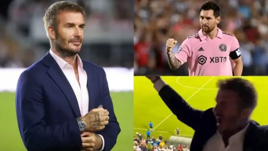 Si një ultras, Beckham feston ndryshe golin e Messit nga goditja e dënimit (VIDEO)