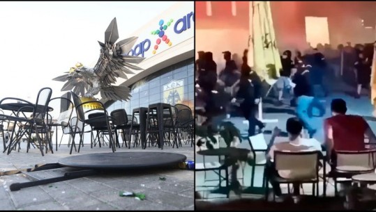 VIDEO/ Trazira para ndeshjes AEK- Dinamo Zagreb në Greqi! Huliganët sulmojnë me bomba molotov tifozët e AEK! Humb jetën 29-vjeçari, në pranga autori 96 të arrestuar! UEFA shtyn ndeshjen