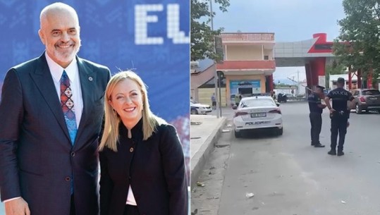 Kryeministrja e Italisë, Giorgia Meloni mbërrin në Vlorë, pritet nga Rama